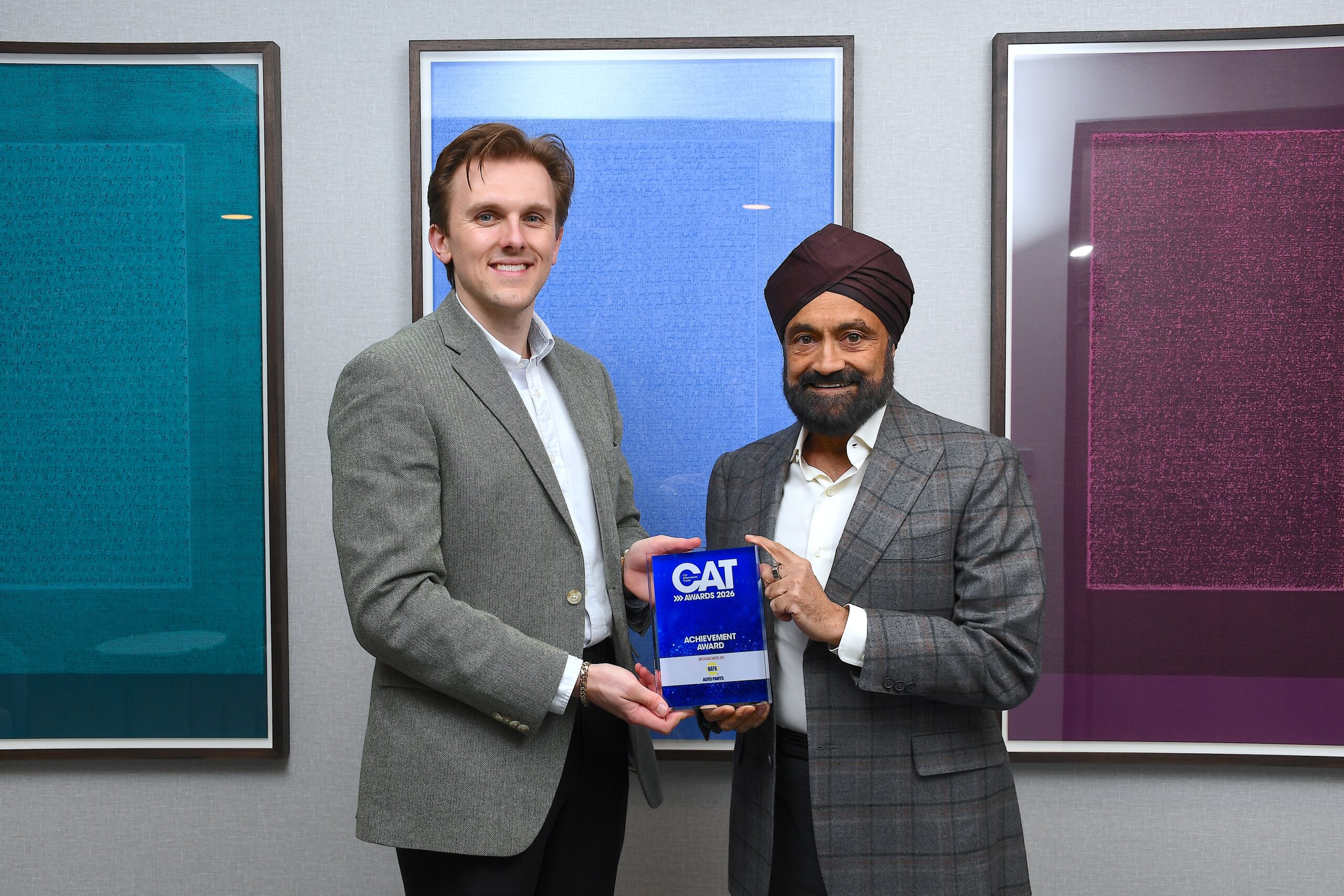 L-R Will Rimell (News editor, CAT Magazine); Sukhpal Ahluwalia (Executive Chairman, GSF)